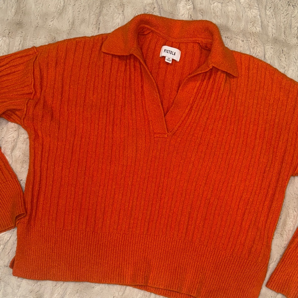 Pistola V-Neck Orange Sweater